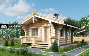 Баня из бревна Б-27-300